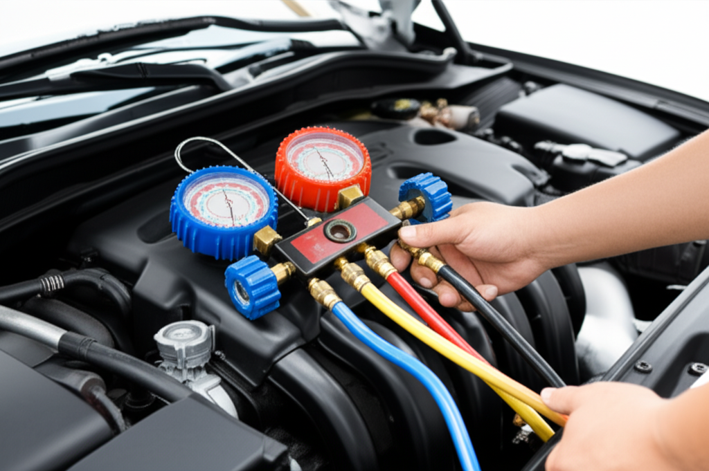 Master Your AC A Step by Step Guide to Using Orion Motor Tech Manifold Gauges for Automotive Diagnostics Recharging